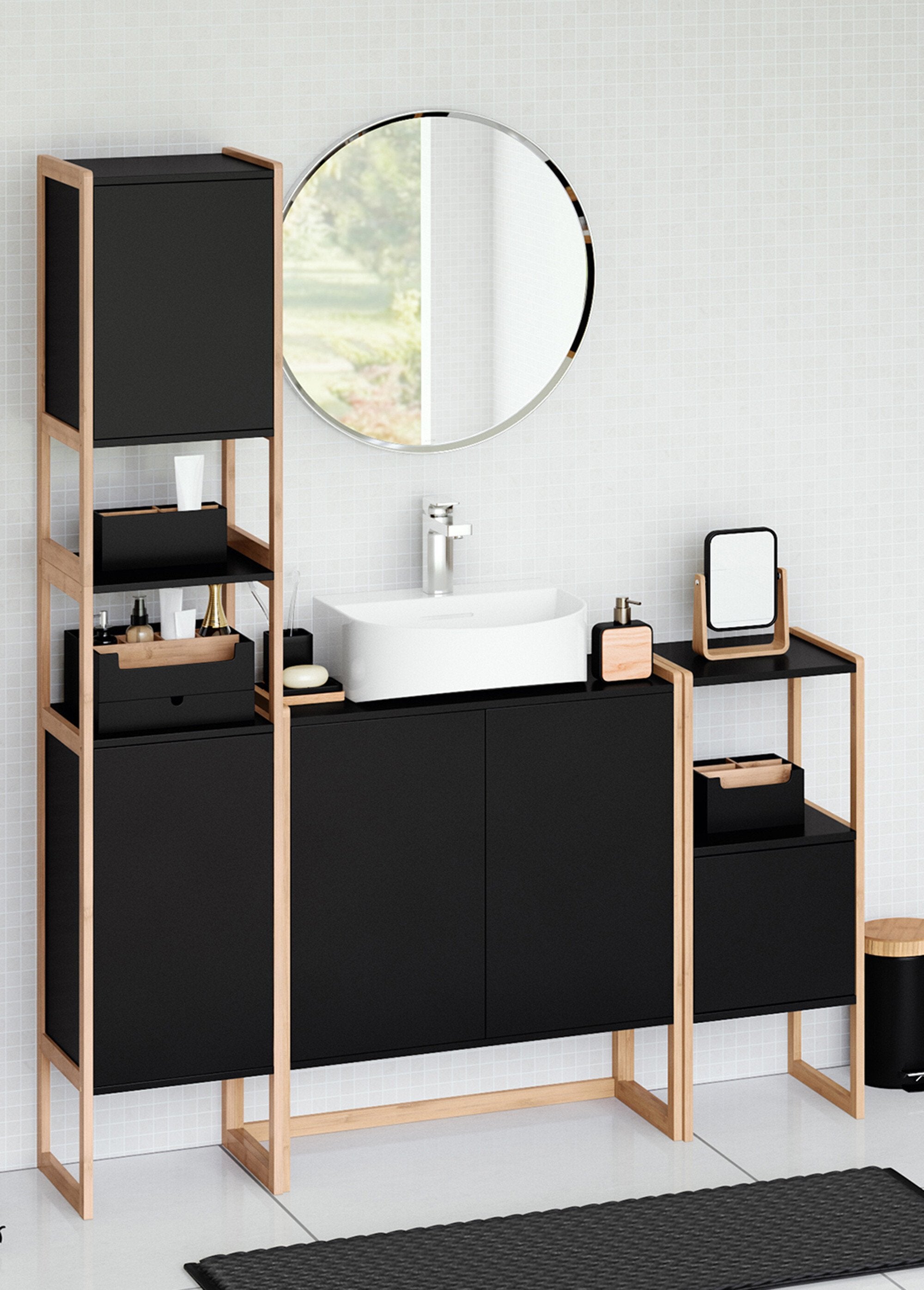 Miroir_grossissant_avec_pied_bambou_Noir_et_bambou_SF1_slim