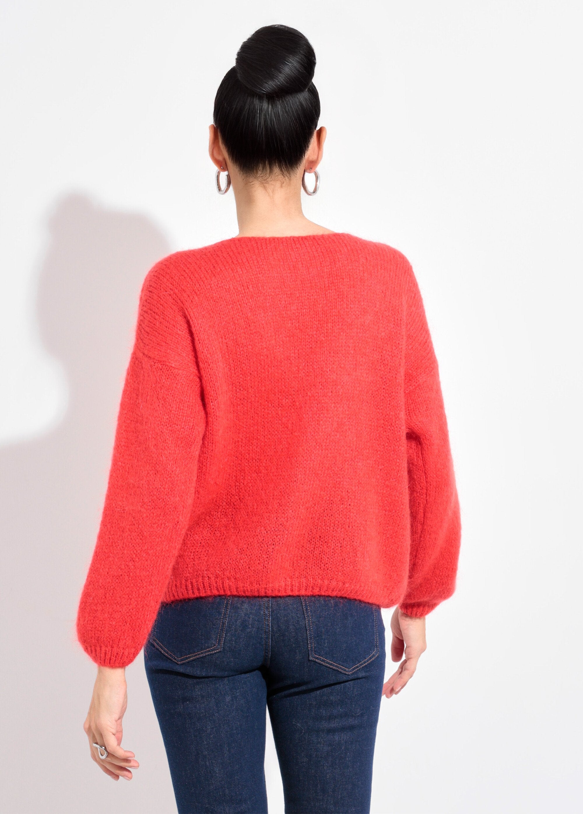 Cárdigan_de_punto_de_mohair_suave_y_cálido_con_cuello_en_V_Rojo_coral_DO1_slim