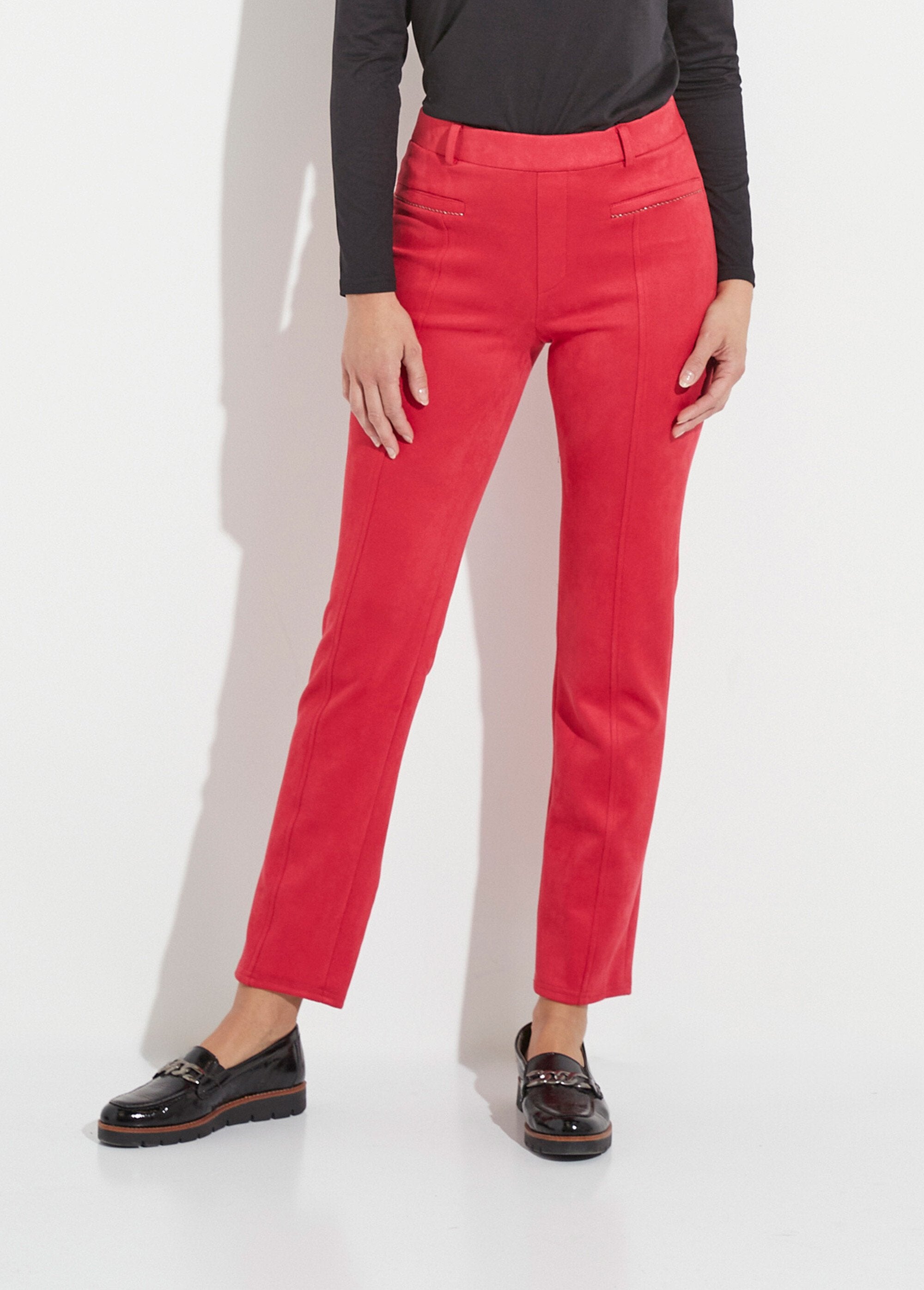 Pantalón_recto_de_ante_con_cinturilla_elástica_y_vientre_plano_Tomette_FA1_slim