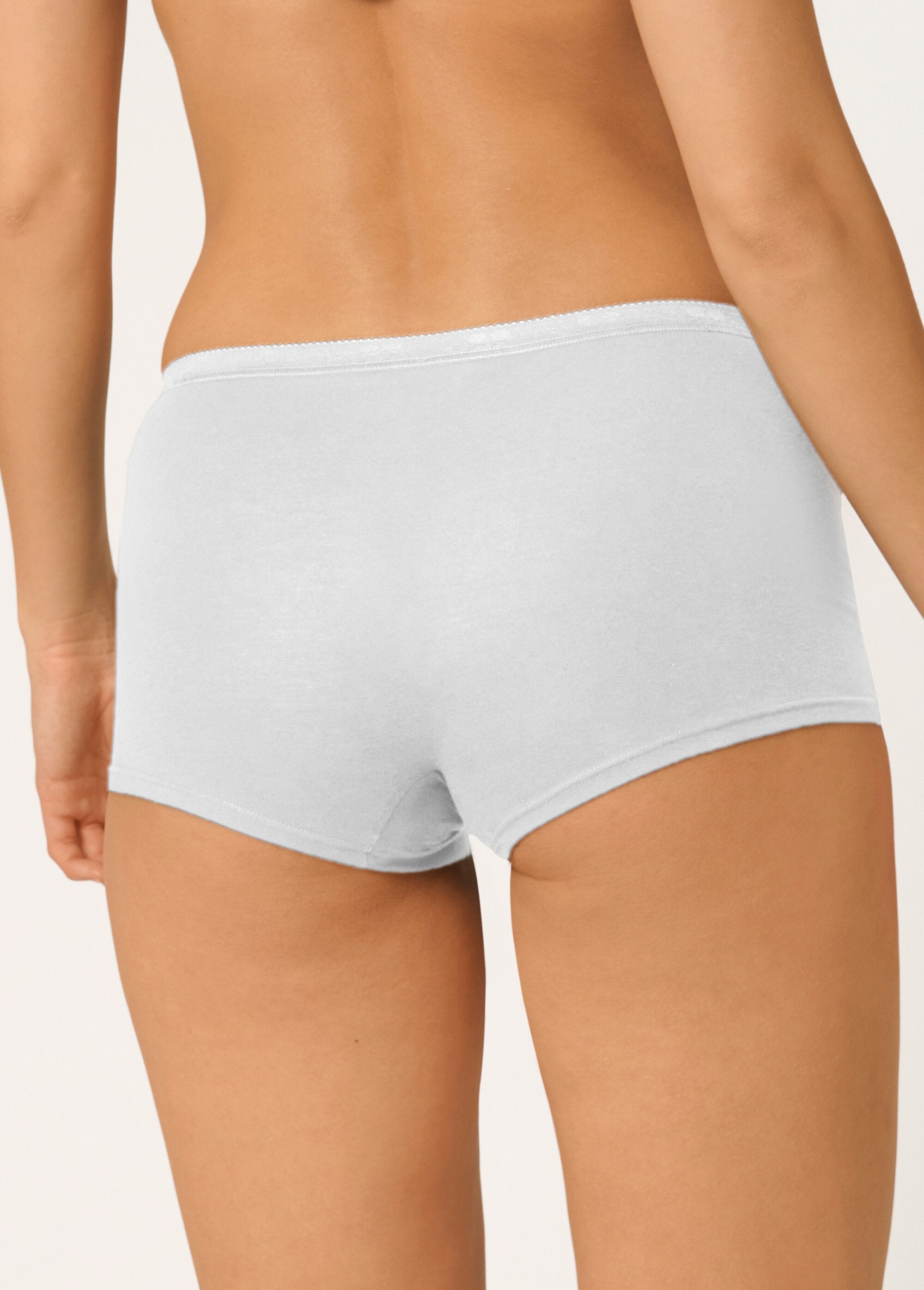 ®_Sloggi_-_Short_Basic+_de_algodón_elástico,_liso_Blanco,_Blanca_DO1_slim