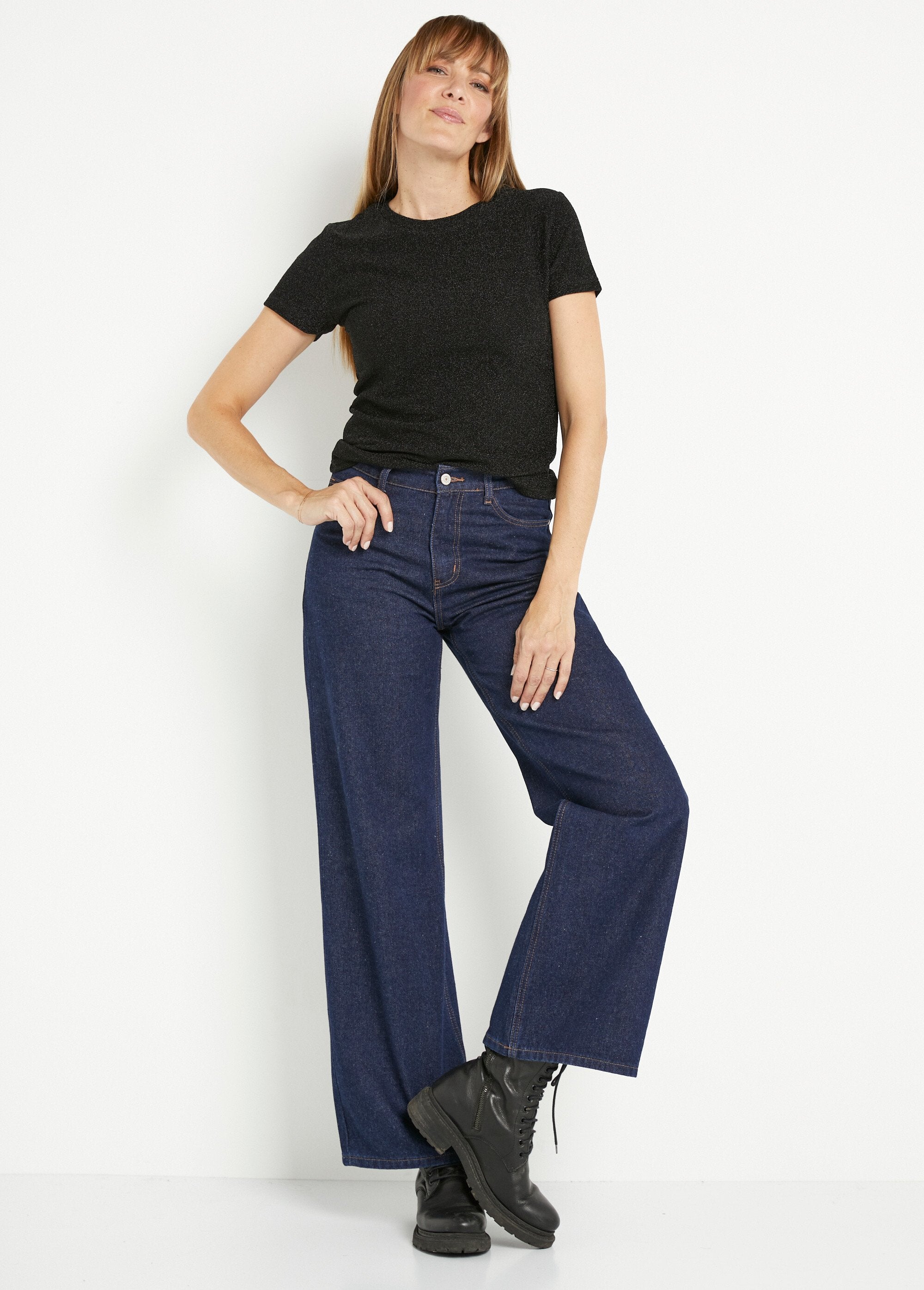 Camiseta_de_malla_de_lentejuelas_de_manga_corta_Negro_SF1_slim