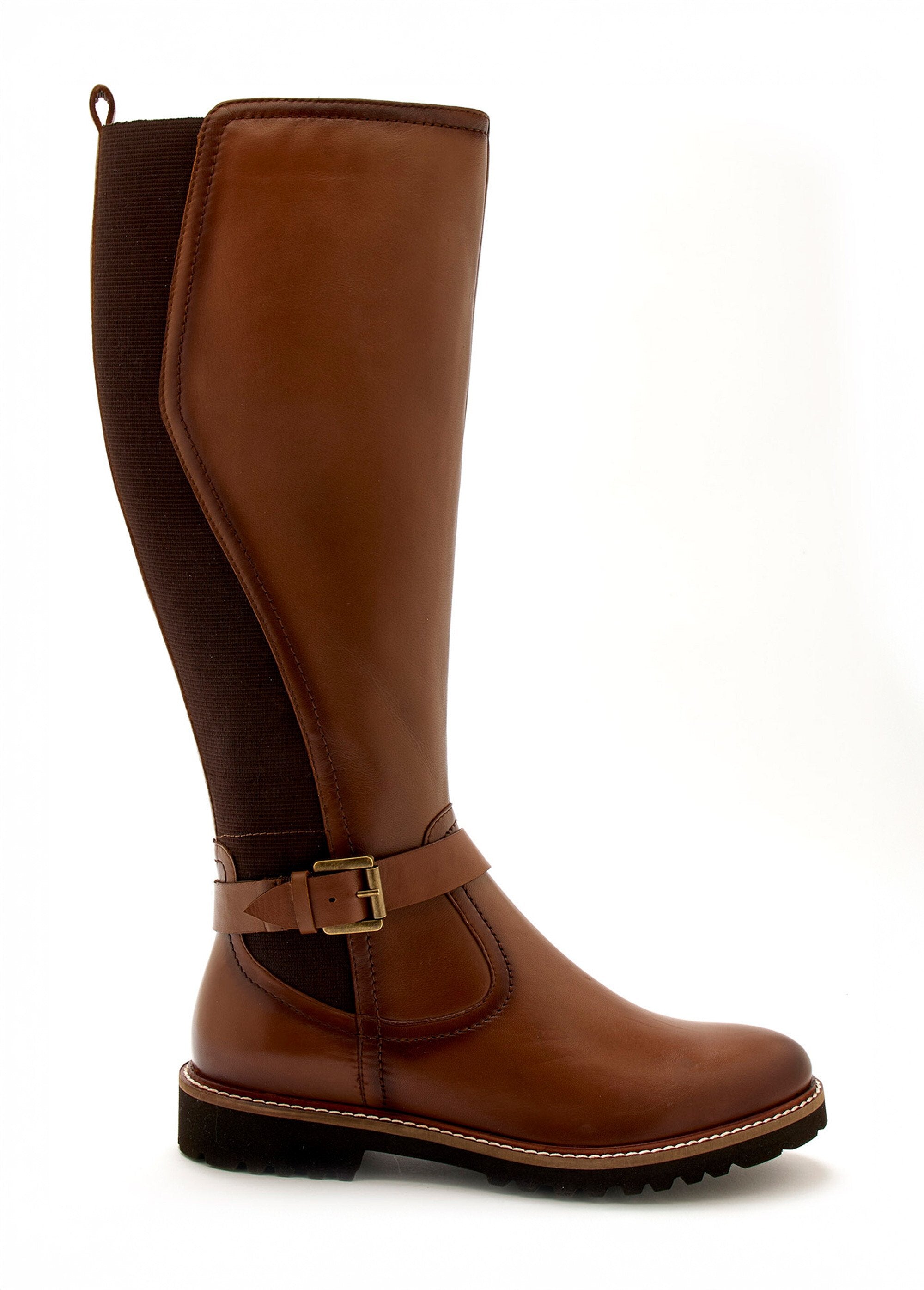 Bottes_cavalières_en_cuir,_talon_plat_Marron_DR1_slim