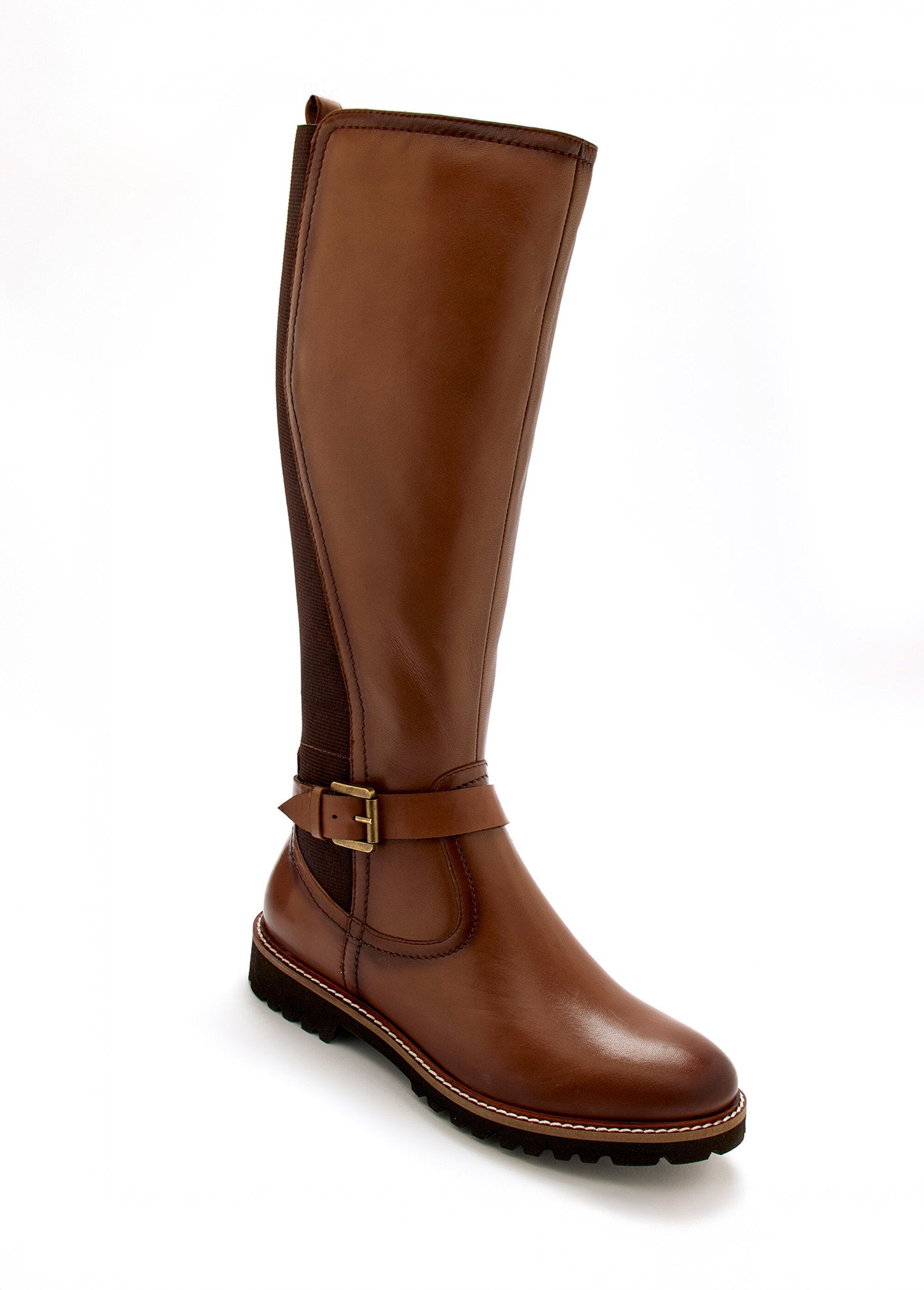 Bottes_cavalières_en_cuir,_talon_plat_Marron_FA1_slim