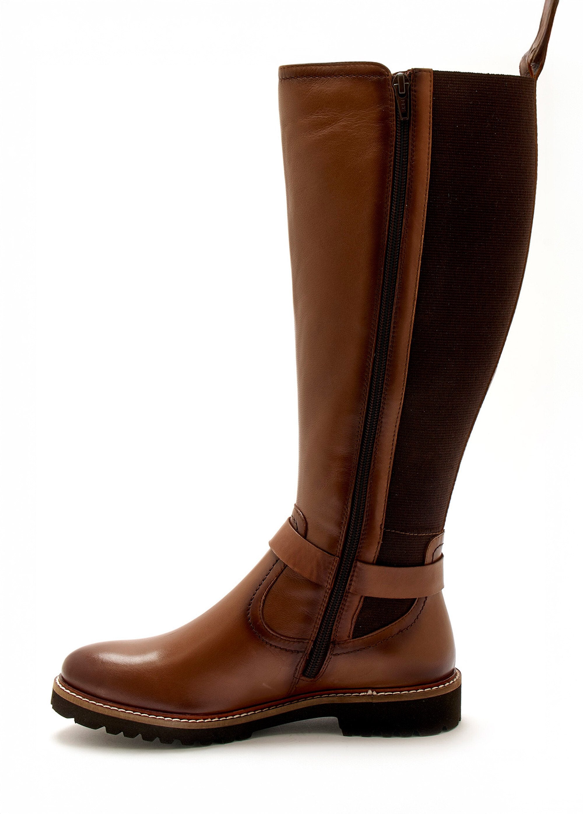 Bottes_cavalières_en_cuir,_talon_plat_Marron_GA1_slim