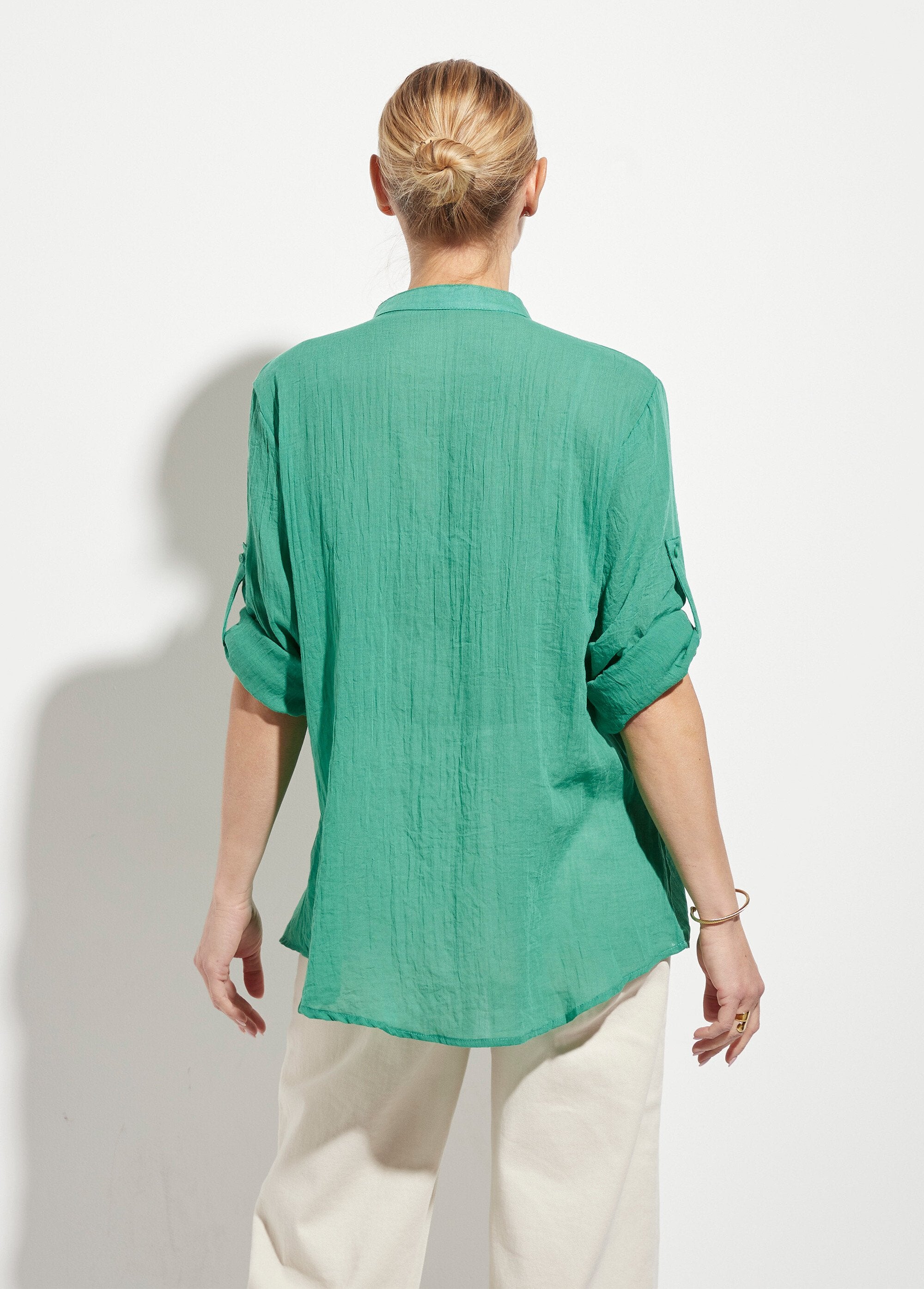 Blusa_holgada_de_cuello_tunecino_de_voile_de_algodón_Verde_DO1_slim