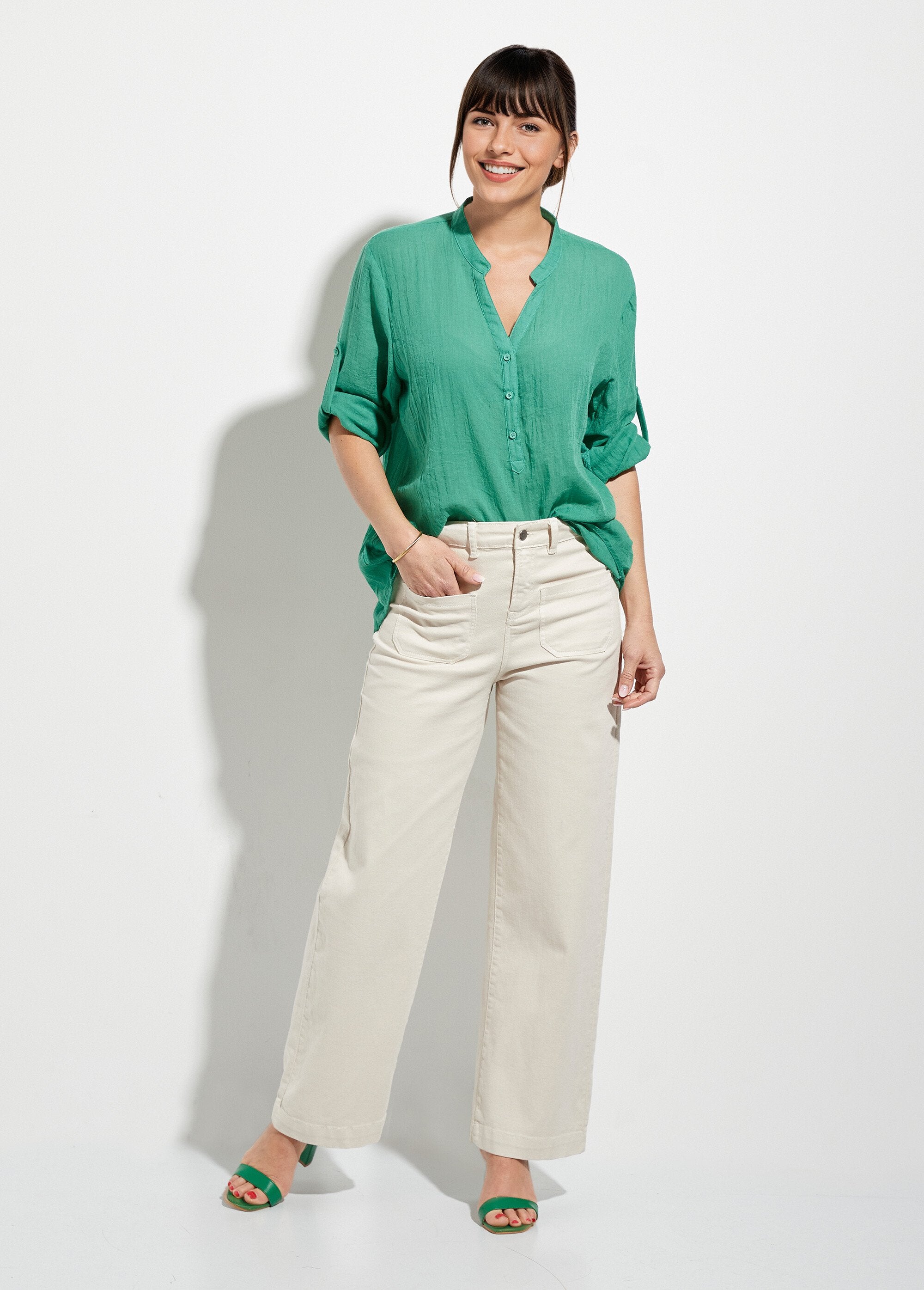 Blusa_holgada_de_cuello_tunecino_de_voile_de_algodón_Verde_SF1_slim