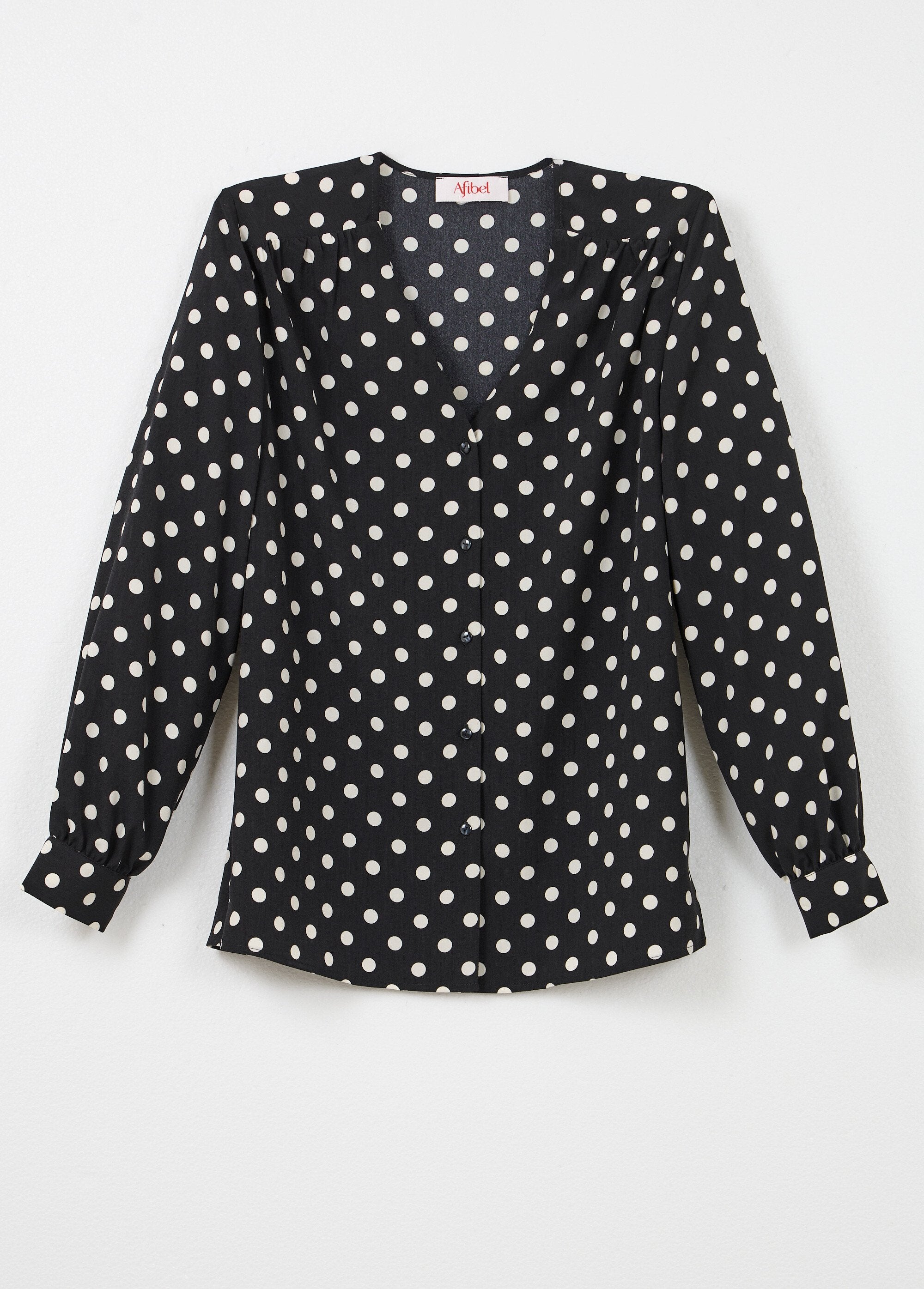 Blusa_de_manga_larga_con_estampado_de_lunares_y_cuello_en_V_Negro_y_crudo_AP1_slim