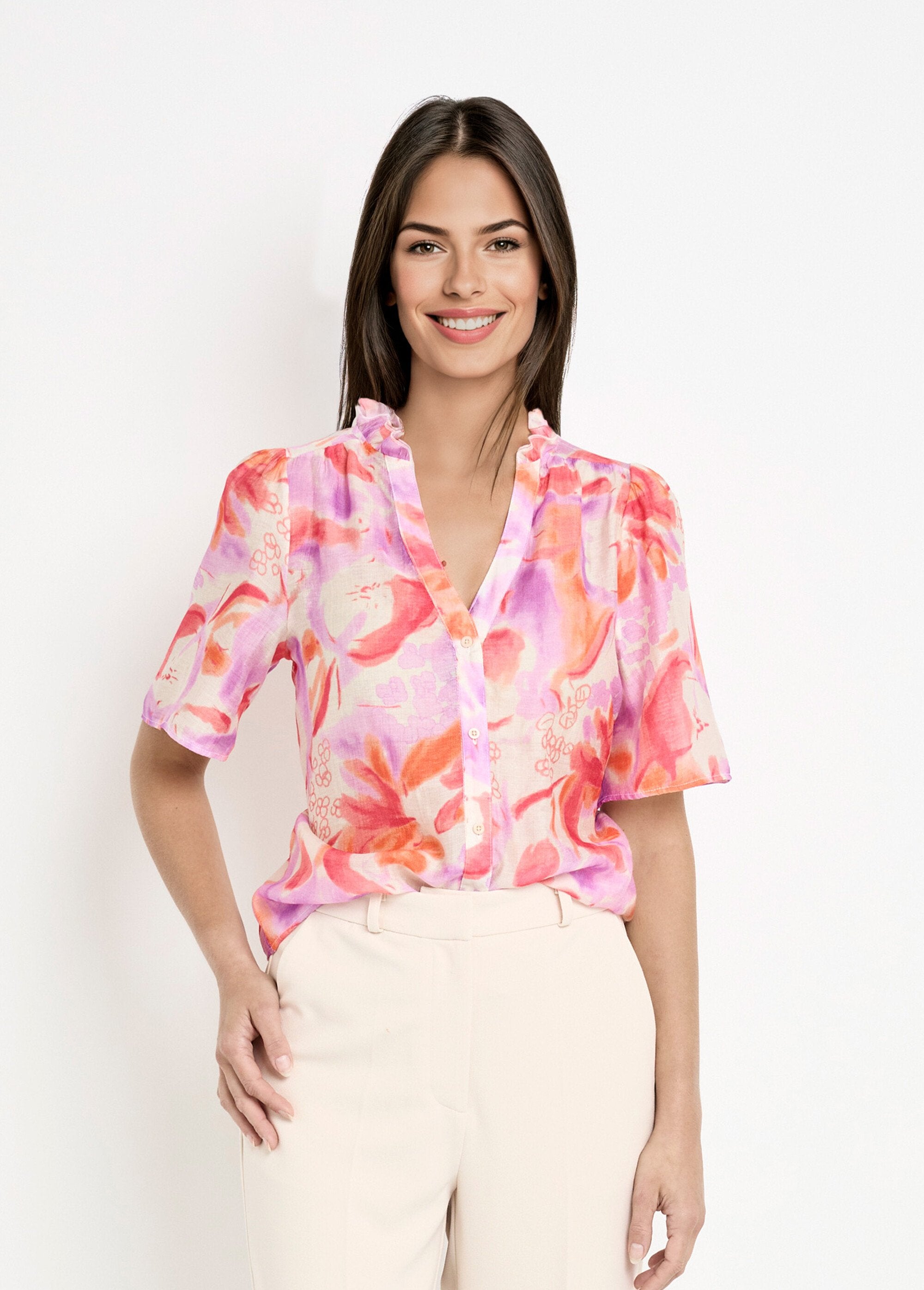 Blusa_de_voile_de_lino_con_estampado_artístico_Naranja_y_parma_FA1_slim