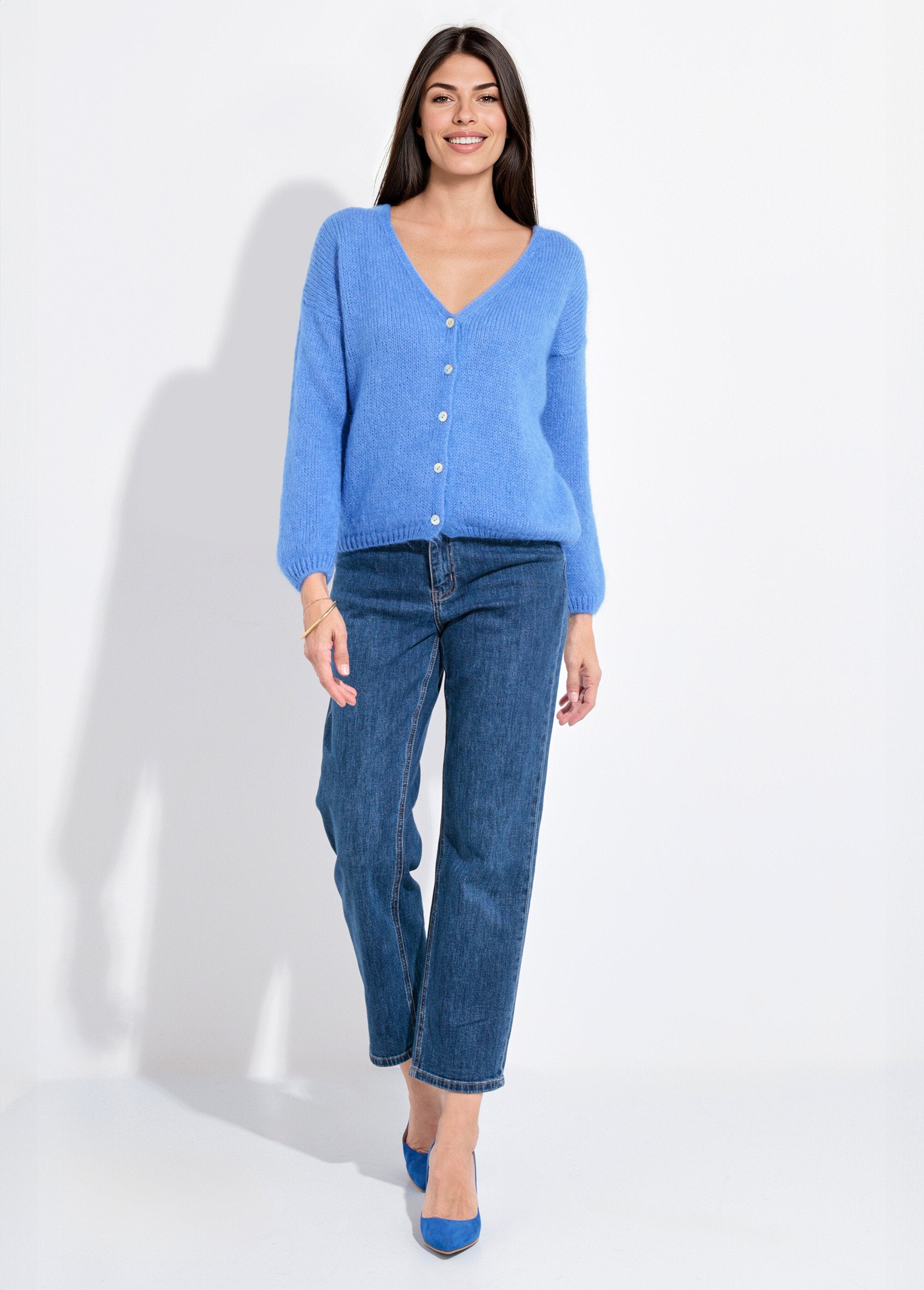 Gilet_chaud_maille_douce_mohair_col_V_Bleu_glacier_SF1_slim