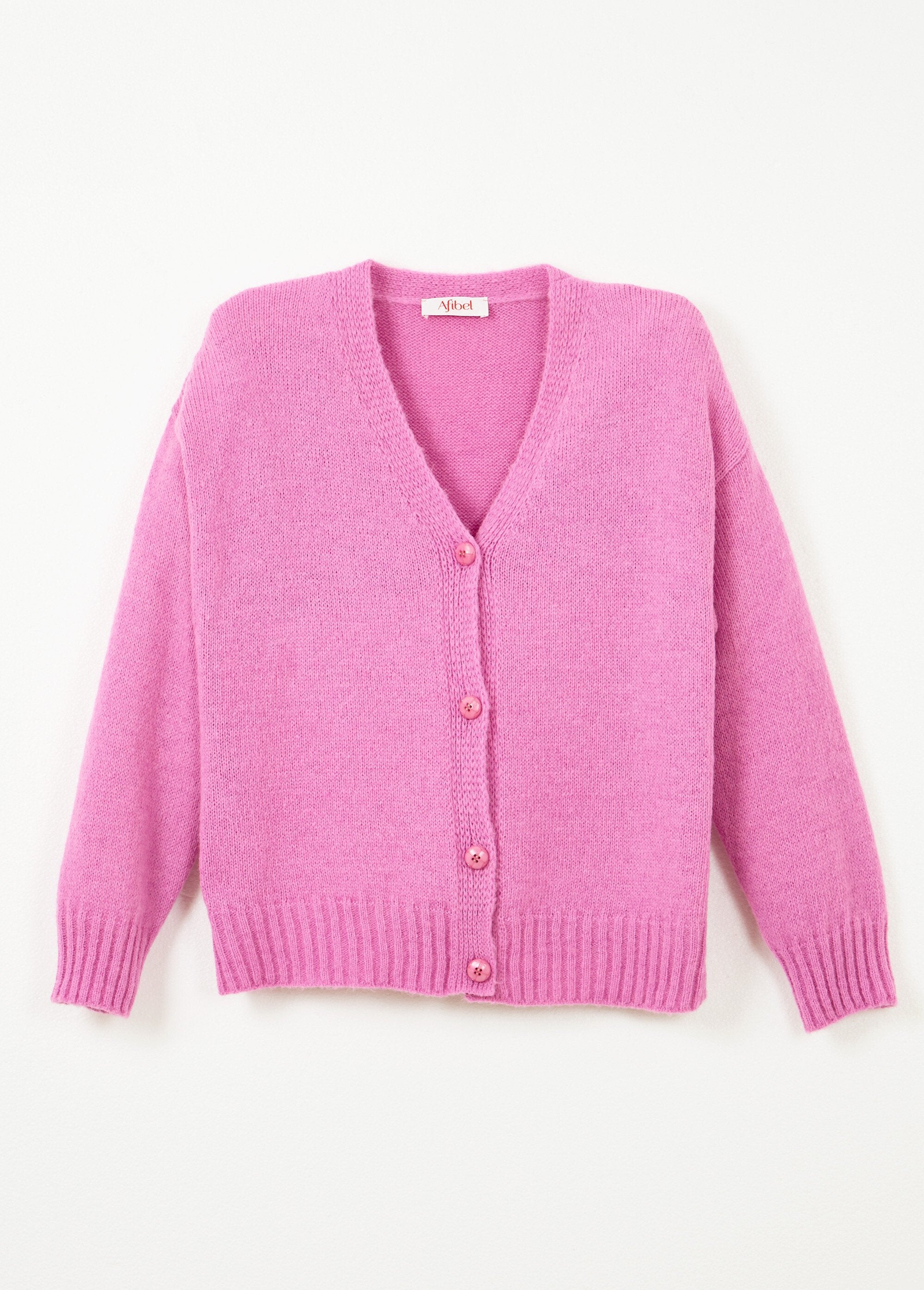Gilet_col_V_boutonné_mélange_mohair_Magenta_AP1_slim