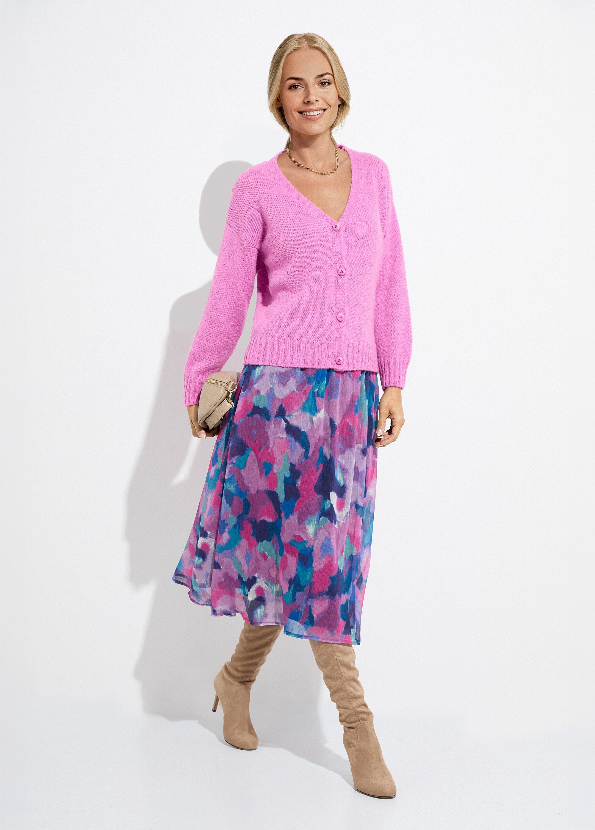 Gilet_col_V_boutonné_mélange_mohair_Magenta_SF1_slim