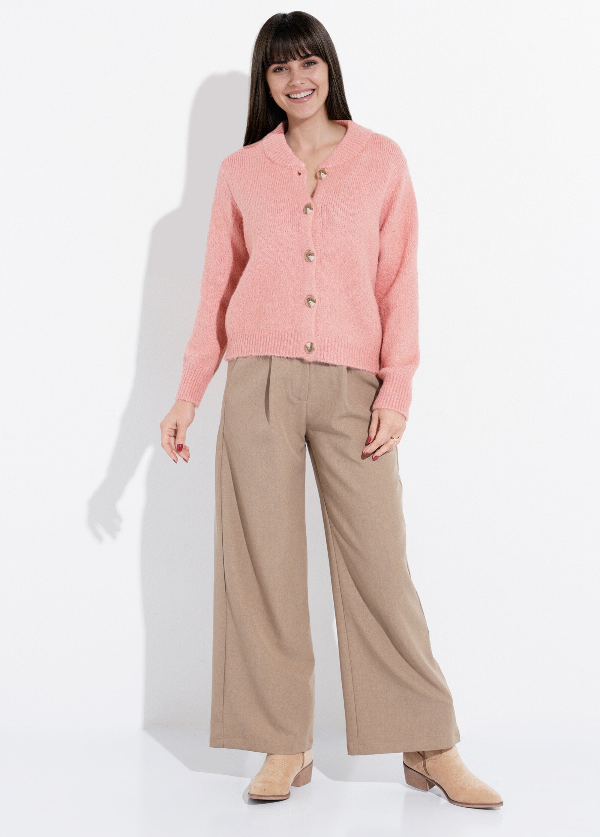 Chaleco_de_punto_elegante_con_cuello_redondo_Rosa_SF1_slim