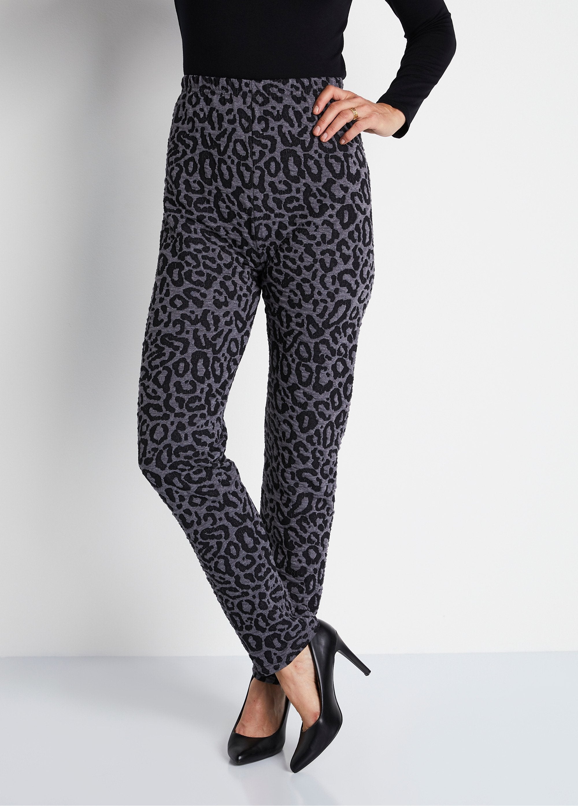 Leggings_de_punto_jacquard_con_cintura_elástica_Gris_leopardo_FA1_slim