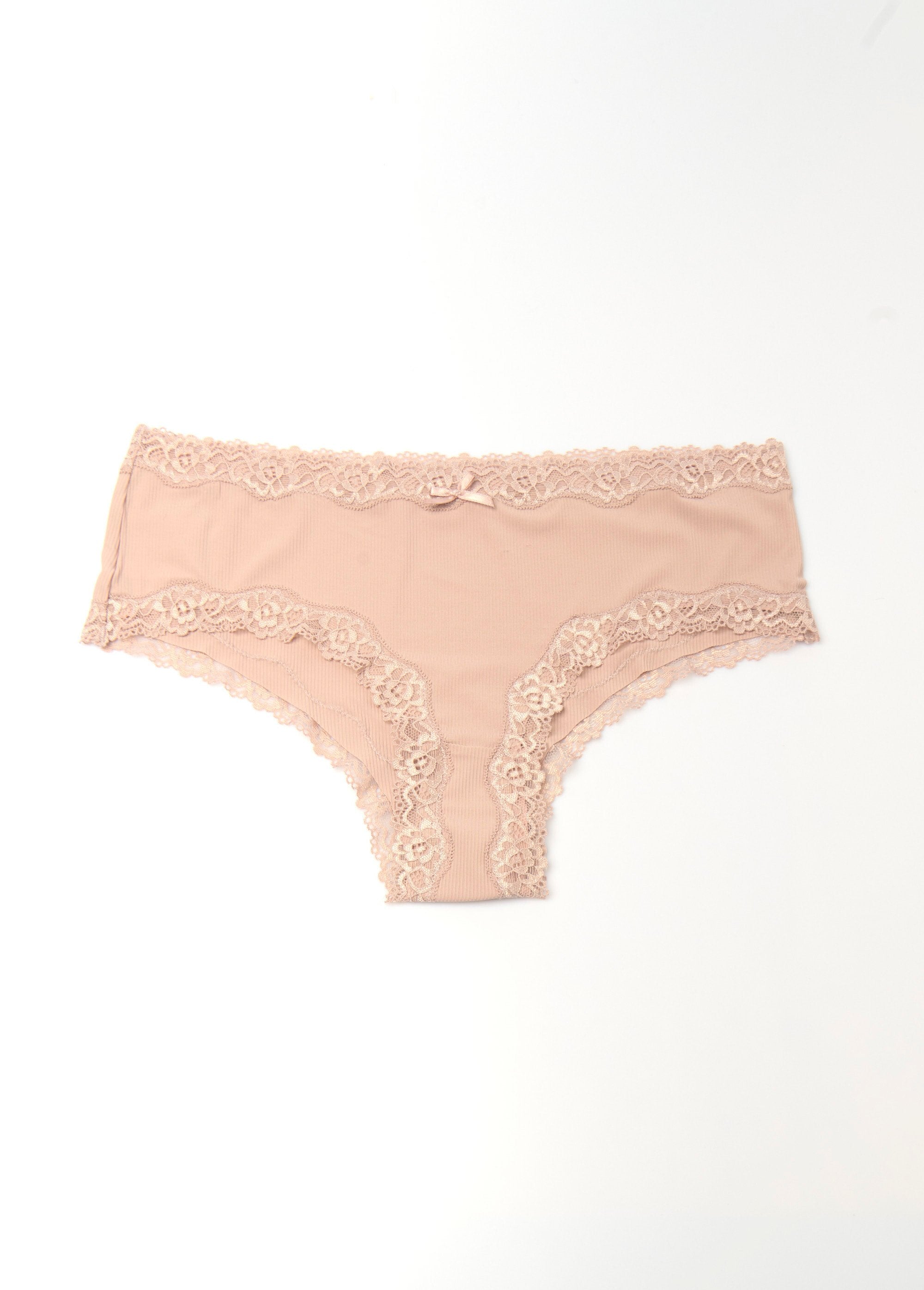 Pack_de_2_shorties_de_microfibra_con_borde_de_encaje_Blanco_y_rosa_DE2_slim