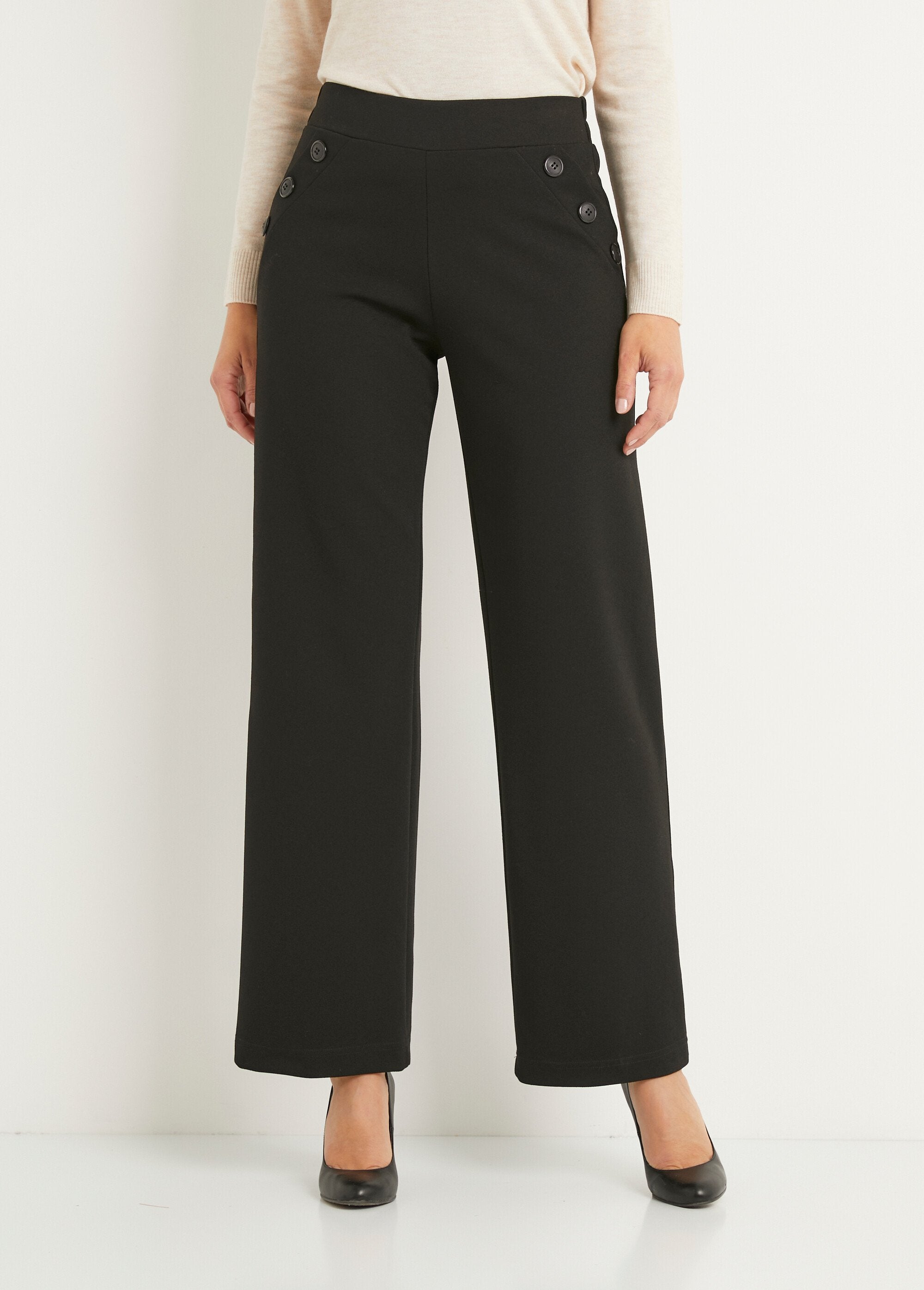 Pantalón_semielástico_de_pierna_ancha,_liso_Noir_FA1_slim