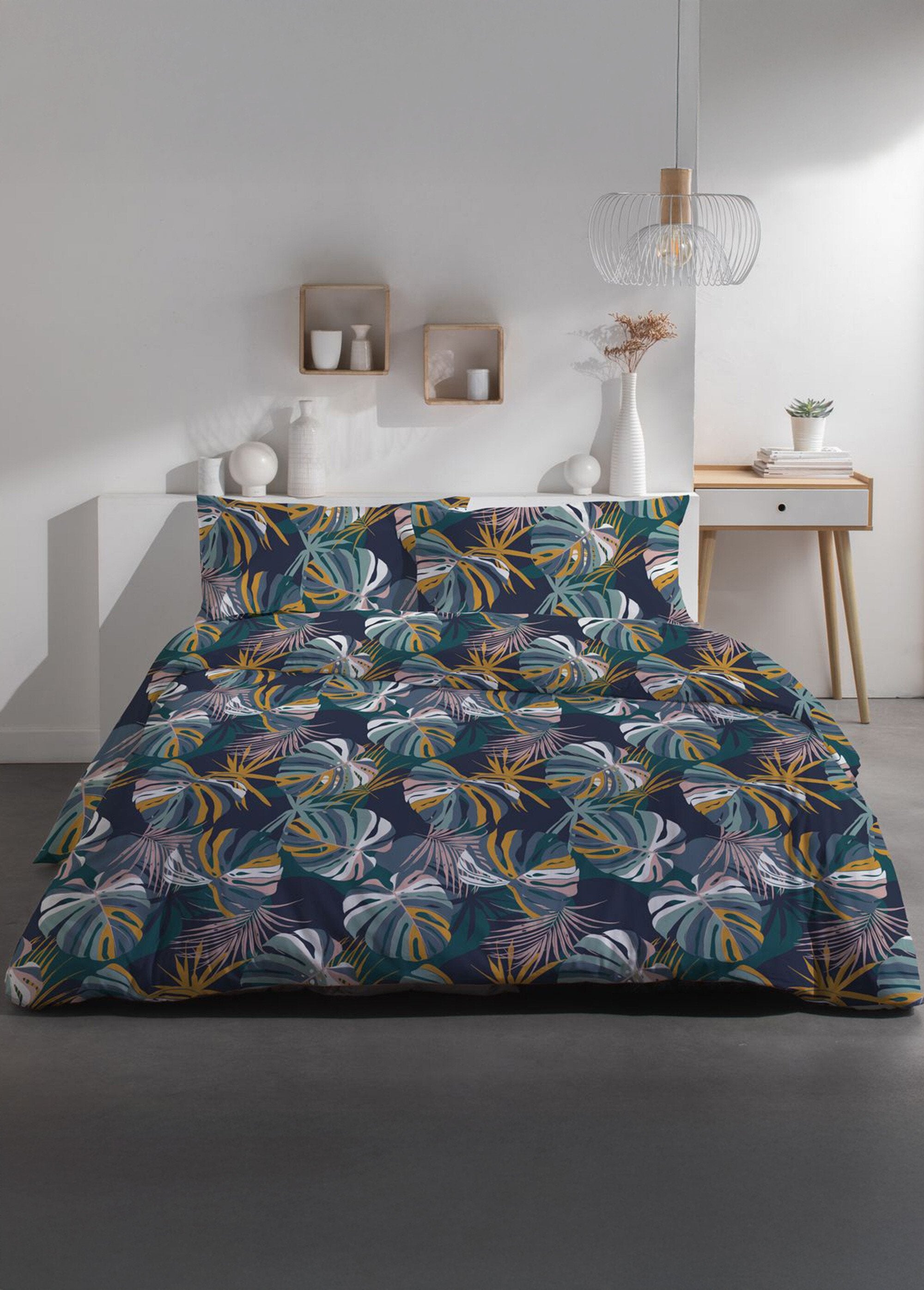 Juego_de_cama_de_algodón_puro_240_x_220_cm,_Follaje_Azul_turquesa_FA1_slim