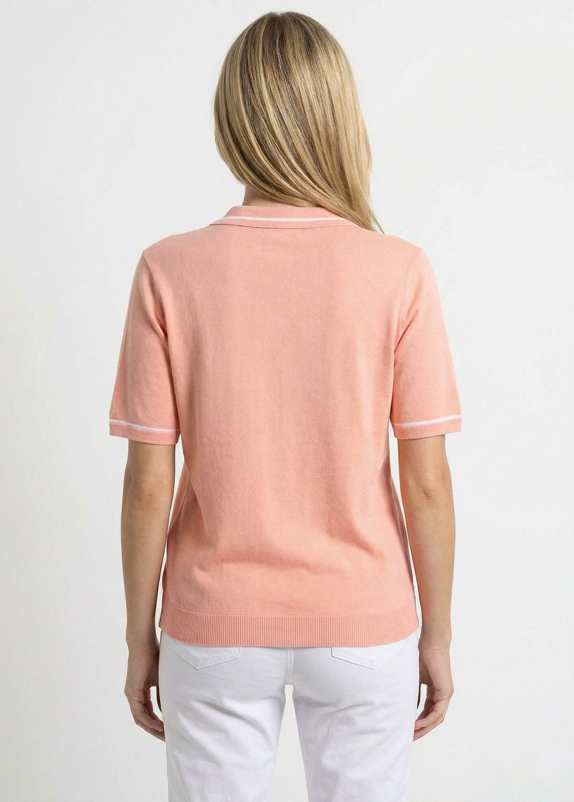 Pull_fin_col_polo_manches_courtes_Abricot_DO1_slim