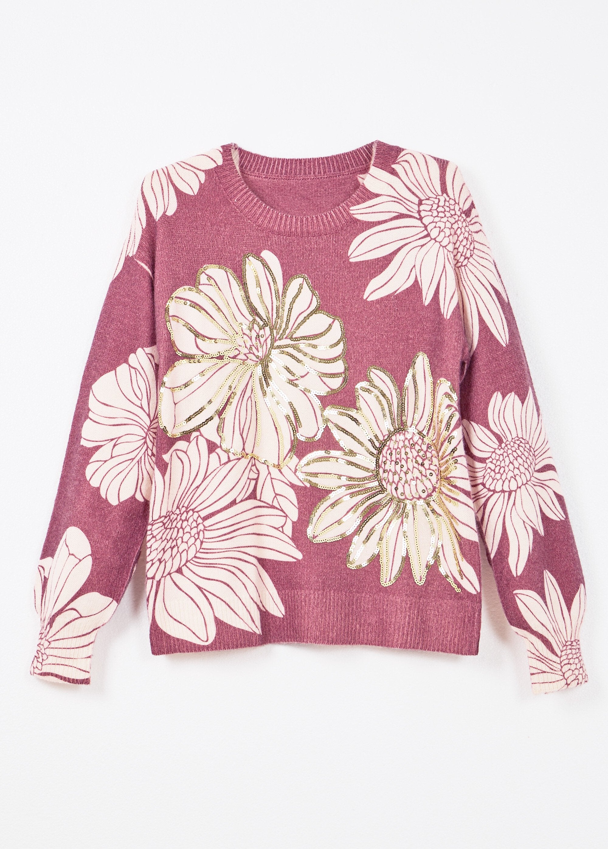 Suéter_fino_con_estampado_floral_y_lentejuelas_y_cuello_redondo._Granate_AP1_slim