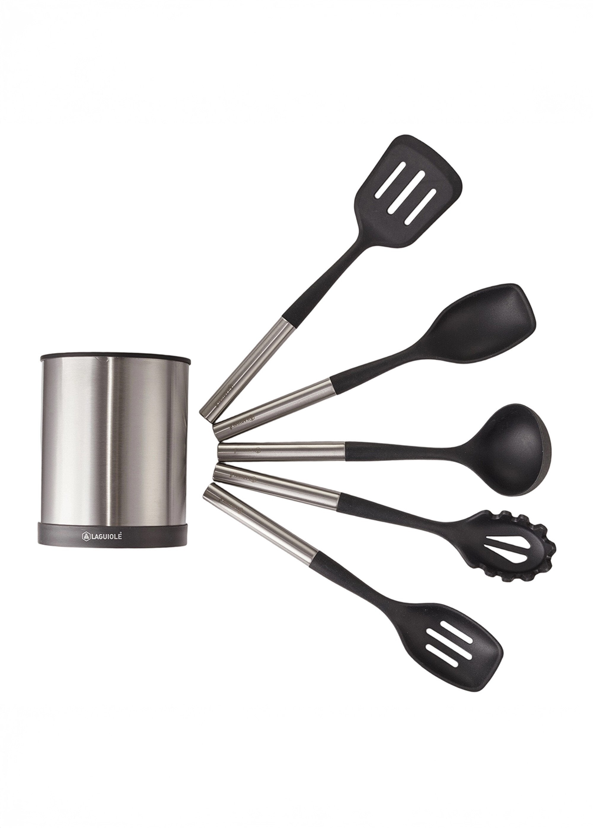 Set_5_ustensiles_en_silicone_+_pot_inox_Gris_et_noir_DE1_slim