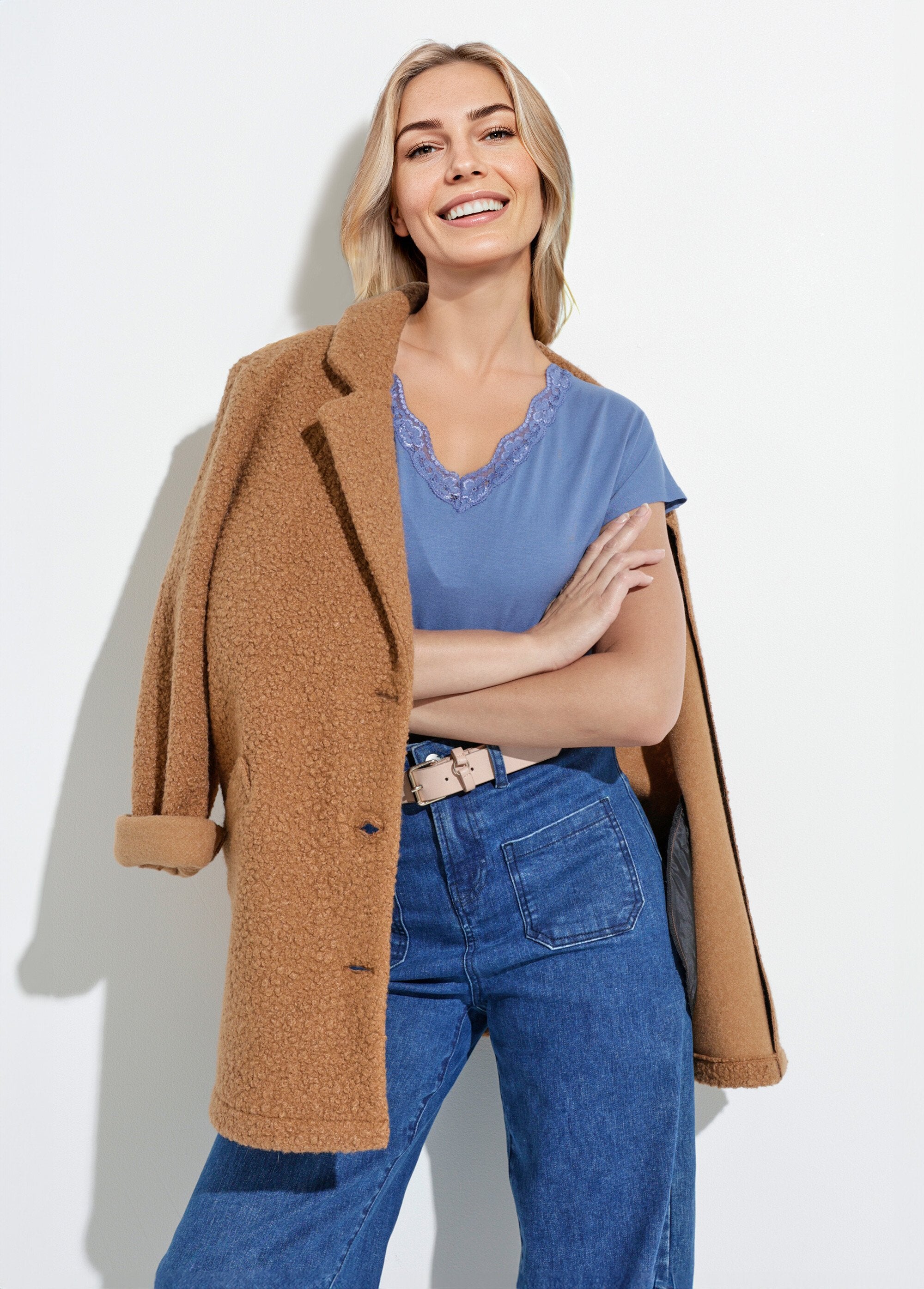 Camiseta_corta_de_encaje_elástico_Azul_tormenta_SF1_slim