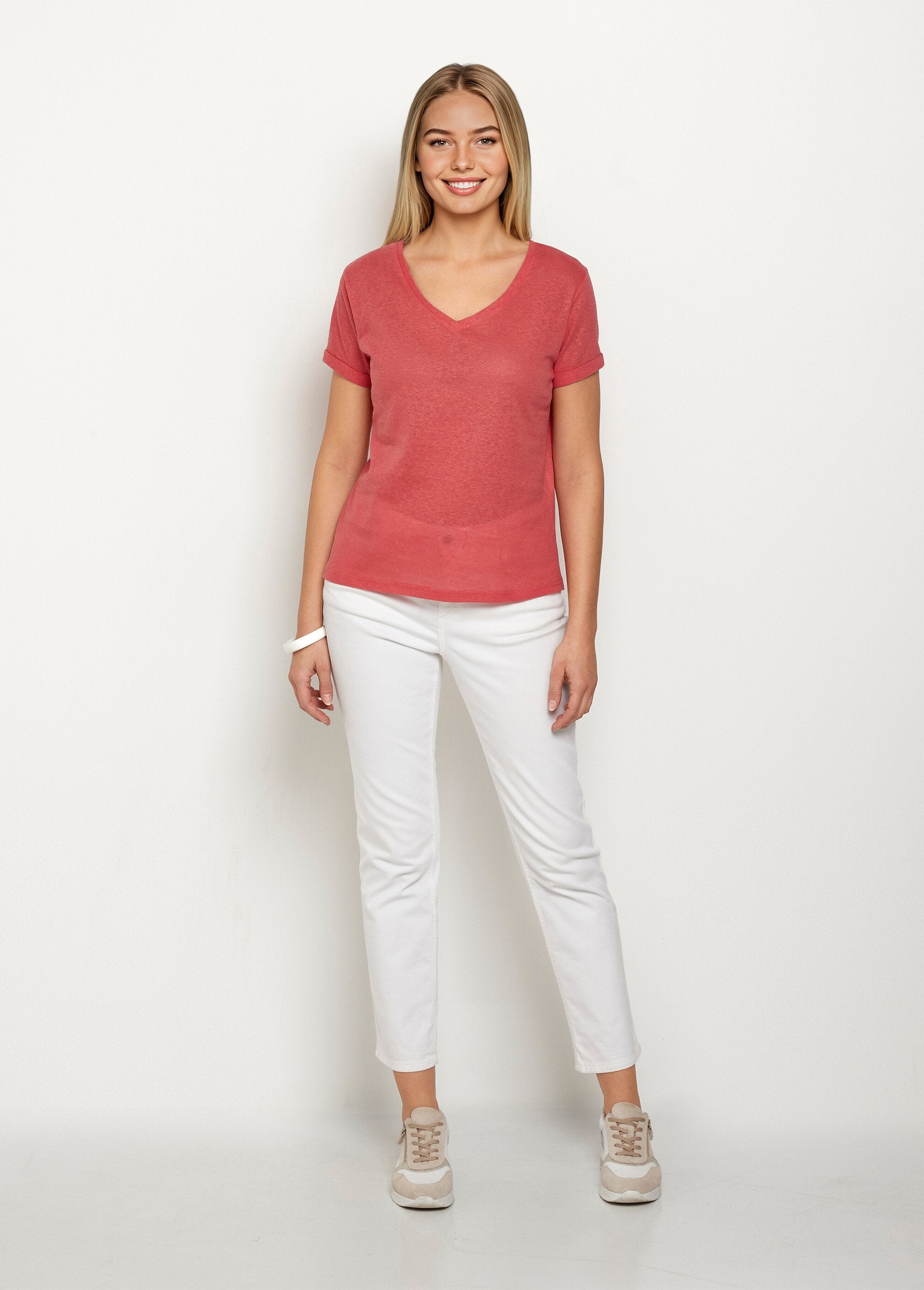 Camiseta_de_malla_metalizada,_algodón_y_lino._Coral_SF1_slim