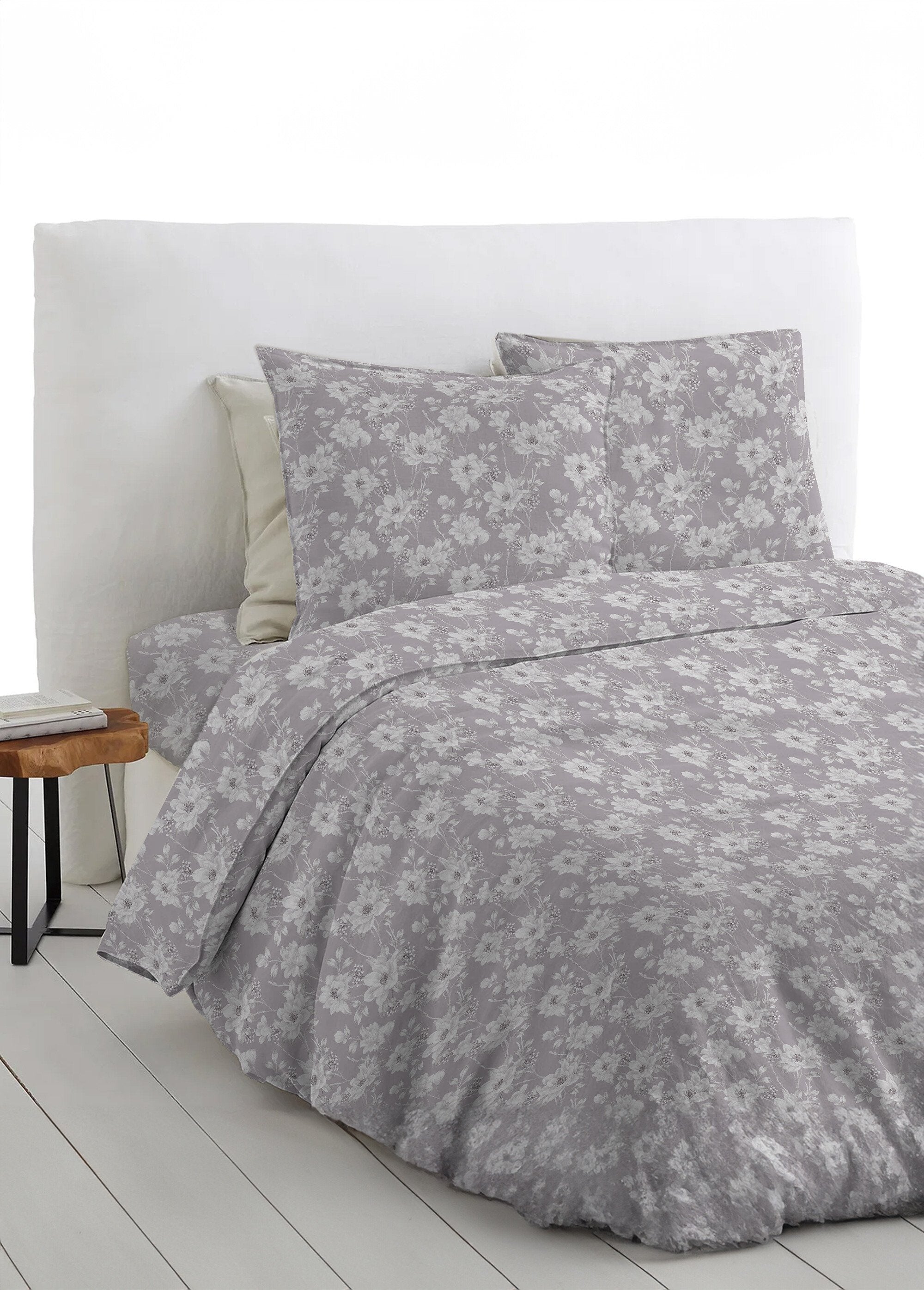 Taie_d'oreiller_imprimé_fleurs_flanelle_coton_Taupe_SF1_slim
