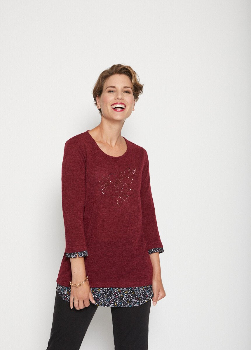 Camiseta_larga_con_efecto_fantasía_2_en_1_Burdeos_FA1_slim