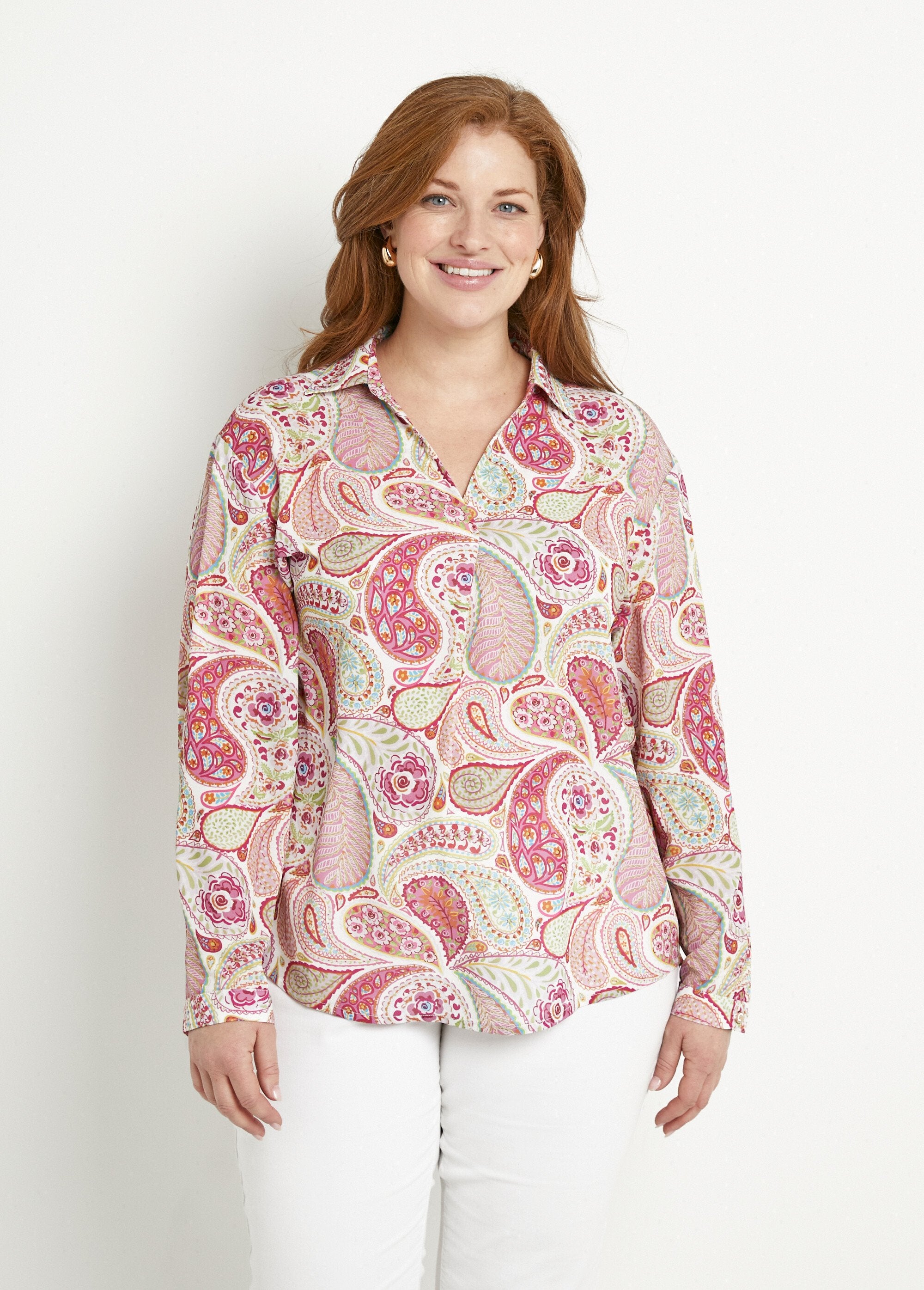 Túnica_larga_suelta_con_estampado_paisley_rosa_y_verde_FA1_curvy