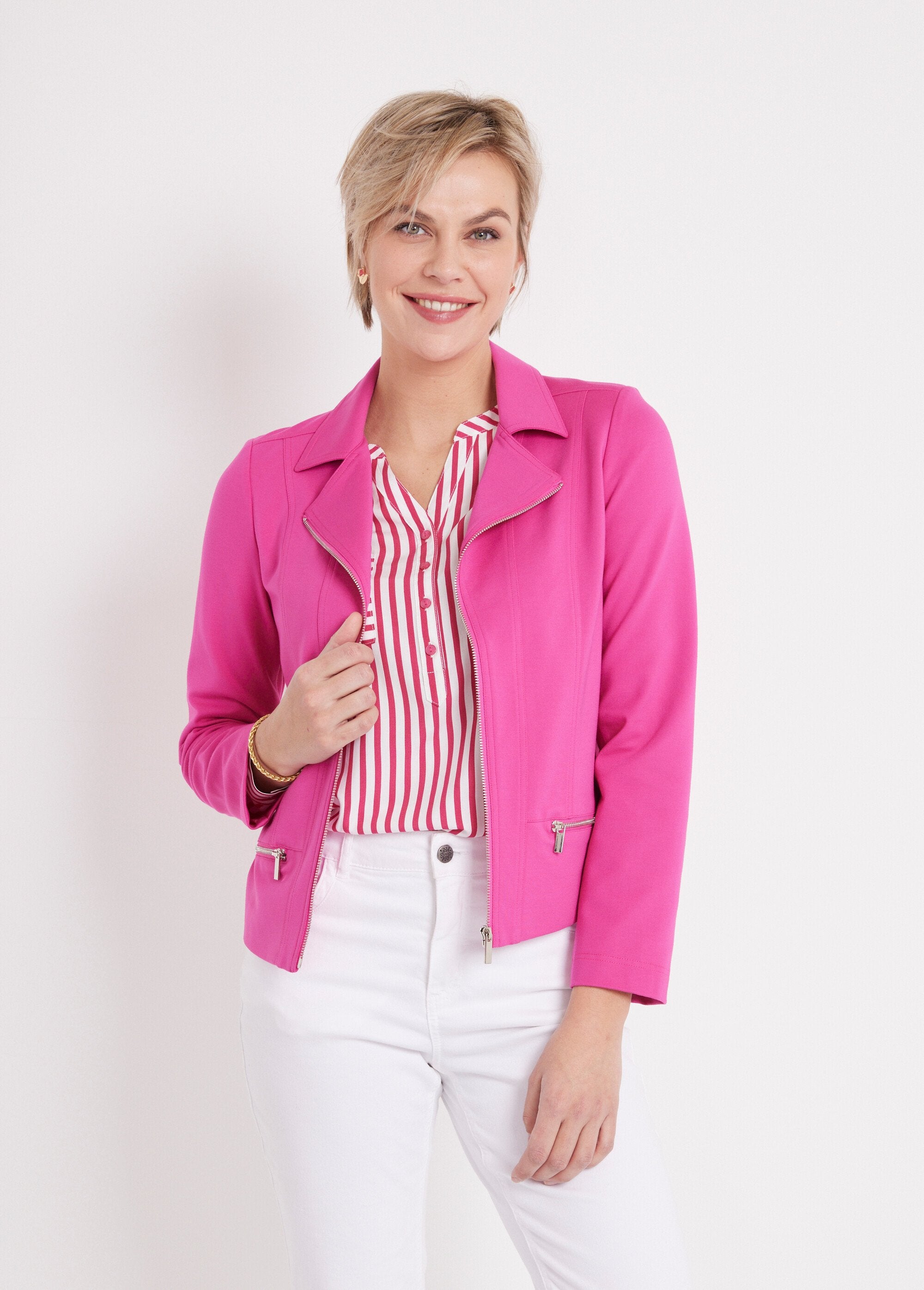 Chaqueta_corta_recta_con_cremallera_de_punto_Milano_Fucsia_FA1_slim