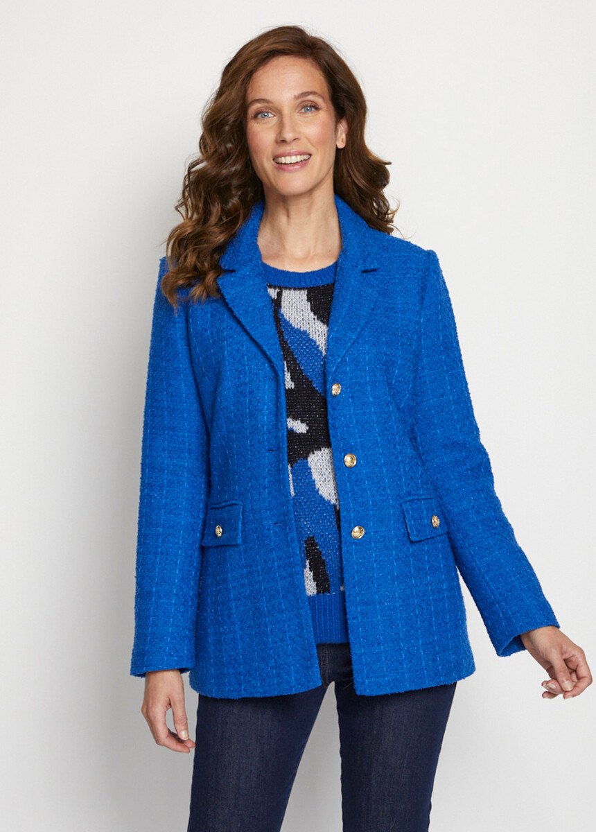 Chaqueta_recta_abotonada_en_tejido_de_cesta_con_cuello_sastre_azul_duro_FA1_slim