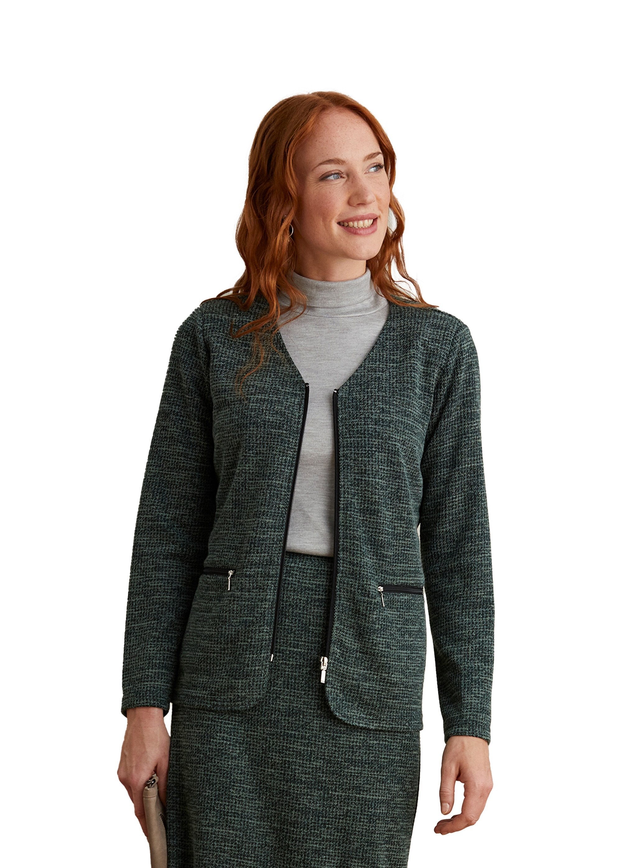 Chaqueta_con_cremallera_y_cuello_de_pico_Verde_FA1_slim